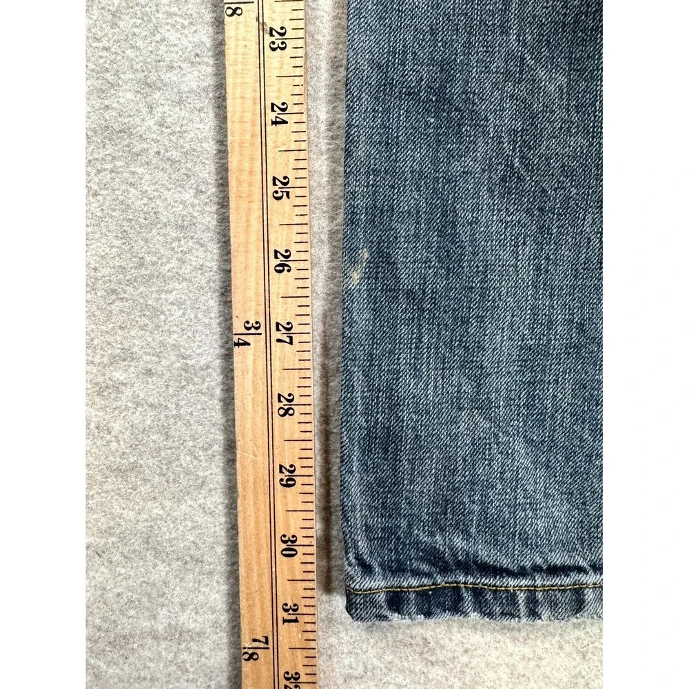 Levi's 501 Original Jeans Mens 36x32 Blue Denim Grunge Button Fly Straight Leg